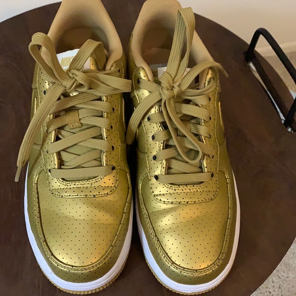 Metallic Gold Air Force 1’s